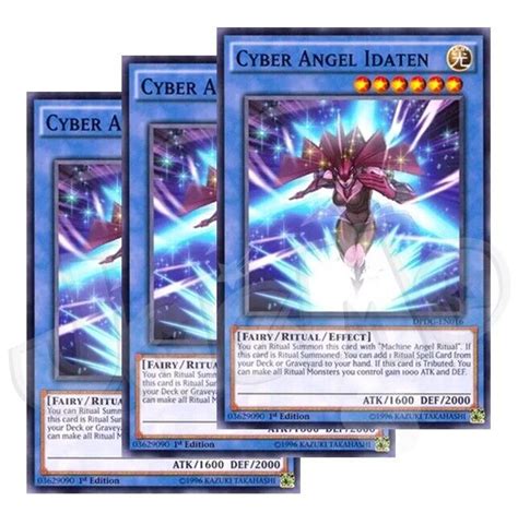 Yugioh Cyber Angel Idaten X 3 1st Edition Nm Free Holographic Card Ebay