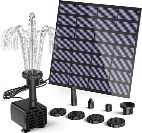 Amazon AISITIN Solar Water Fountain For Water Feature Outdoor