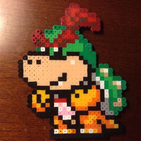 Bowser Super Mario Bros Mini Bead Sprite Perler Hama Artkal Pixel Art ...