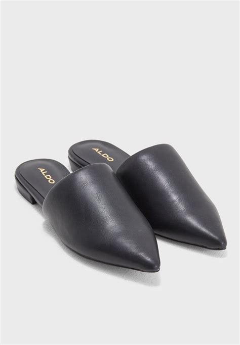 Buy Aldo Black Pointy Toe Flat Mule For Women In Mena Worldwide