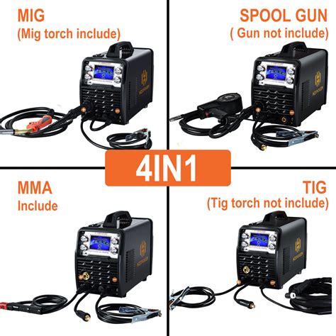 5 In 1 MIG Welder 110V 220V Aluminum 200Amp MIG MMA Lift TIG Welding