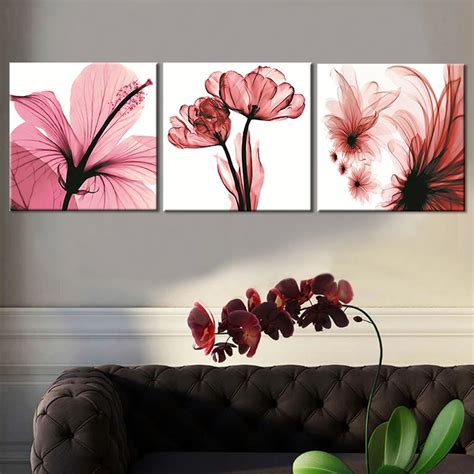 2017 Time Limited Real Canvas Unframed Flower Modern Wall Painting 3