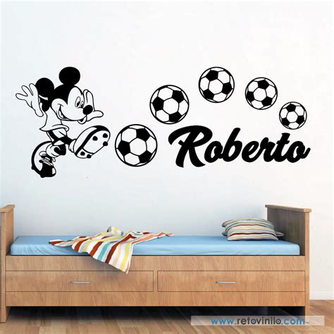 Vinilos Decorativo Infantiles Dibujos Mickey Futbolero Un Divertido