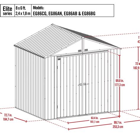 Arrow Elite X Steel Storage Shed Galvalume Citywide Shop