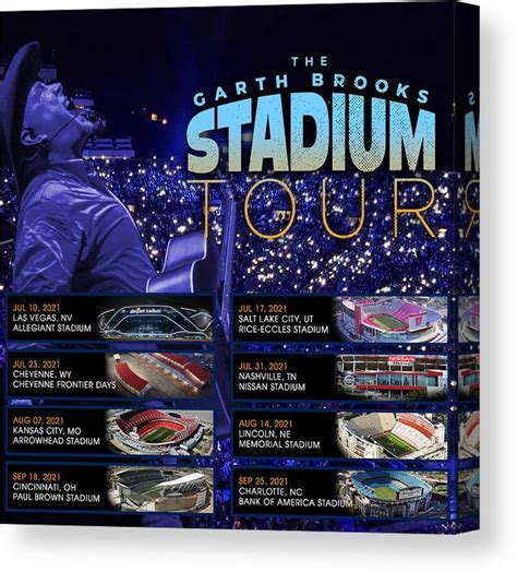 Garth Brooks Stadium Tour Poster,garth Brooks Stadium Tour Dates 2021 ...