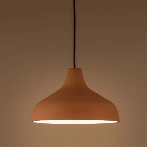 Suspension électrifiée En Terre Cuite D25cm Rose Argile Ceiling