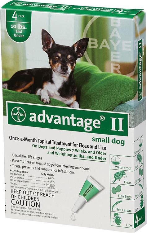 Petiq Flea And Tick Advantage Ii Dog 0 10 Lb4 Pk Ebay