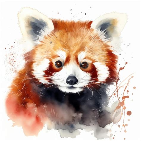 Imagem do adorável panda vermelho se escondendo na ilustração em