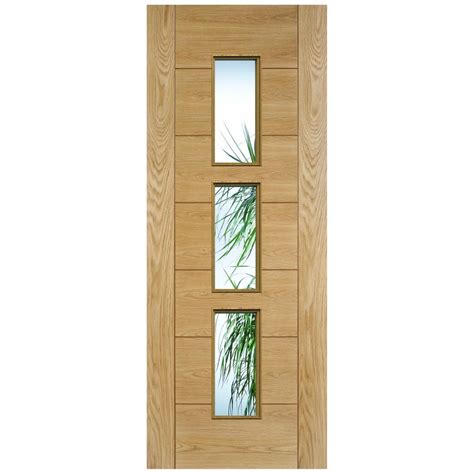 LPD Hampshire Oak Fully Finished Clear Glass Internal Door Leader Doors