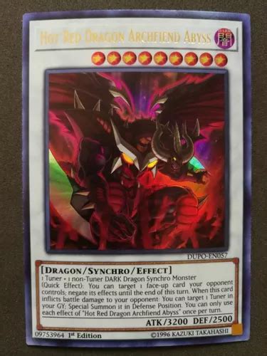 Yugioh Hot Red Dragón Archfiend Abyss ultra Rara Meses sin interés