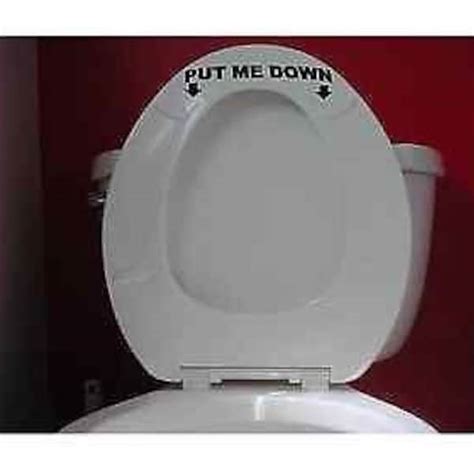 Toilet Sticker Put Down Etsy