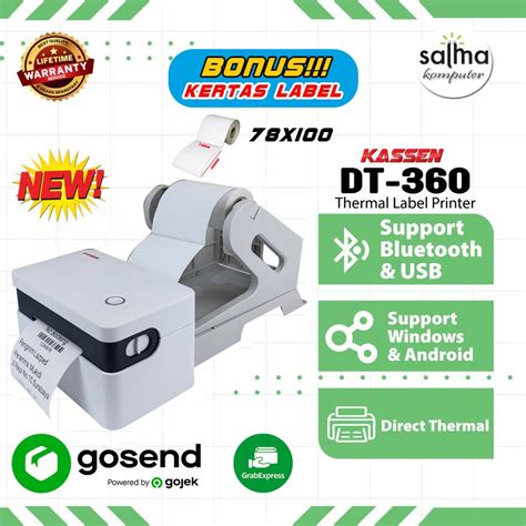 Jual Printer Barcode Thermal Kassen Dt Usb Shopee Indonesia