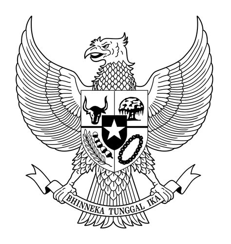 Penting Logo Garuda Hitam Putih