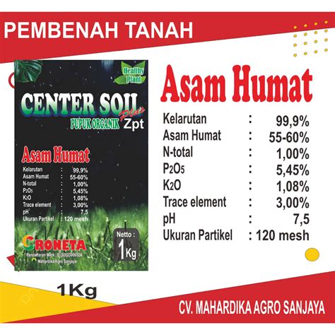 Jual CRONETA Center Soil 1KG Asam Humat Pembenah Tanah Shopee Indonesia