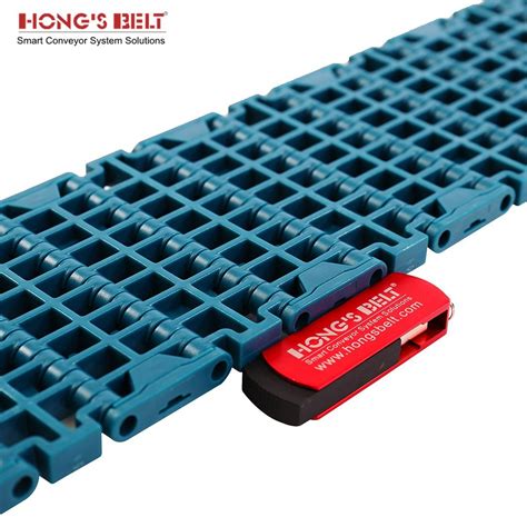 Hongsbelt HS F1000 84b GB Flush Grid Bottle Conveying Modular Conveyor