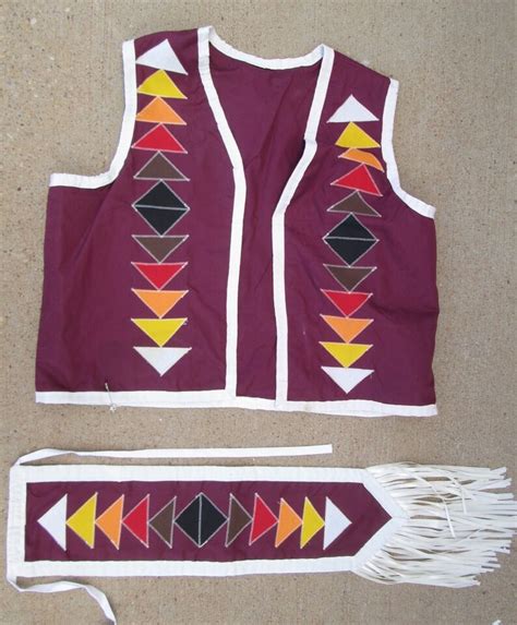 Native American Regalia Pow Wow Outfit 4 Piece Breech Cloth Leggings