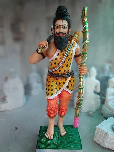 Multicolor Traditional Marble Parshuram Statue For Worship Size 6