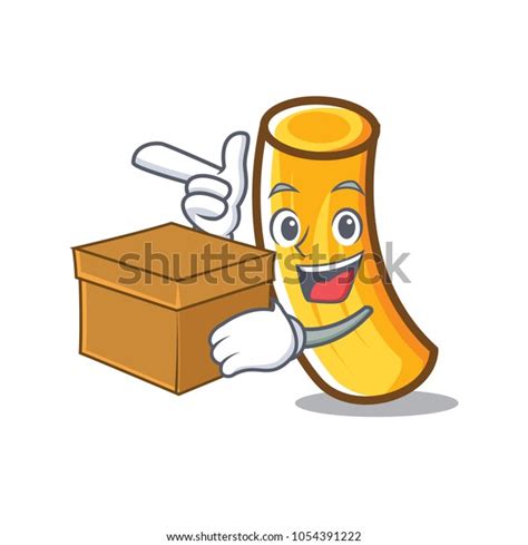 Box Tortiglioni Pasta Character Cartoon Stock Vector Royalty Free