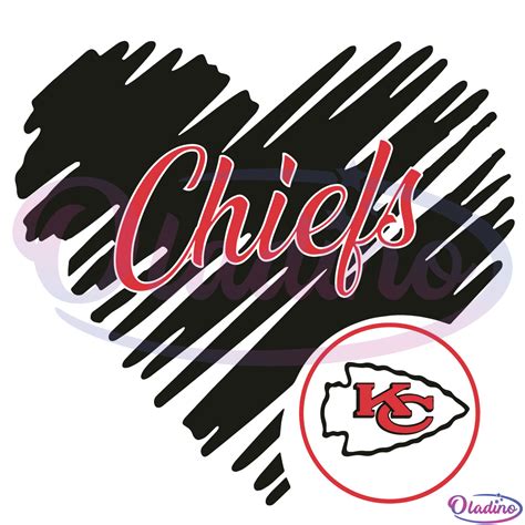 Heart Kansas City Chiefs Svg Digital File Football Svg Nfl Svg Oladino