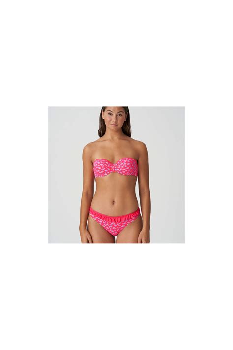 Bikini Rosa Sin Tirantes Unas Con Descuento Bikini Sin Tirantes