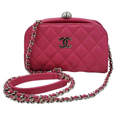 Chanel Nano Bag Fuschia Leather Ref520453 Joli Closet