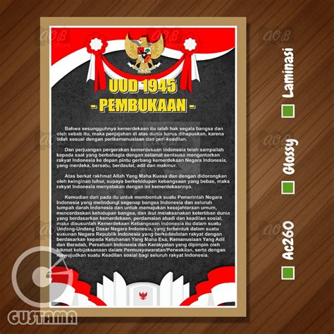 Jual Poster Teks Pembukaan Uud Wipe Clean A Shopee Indonesia