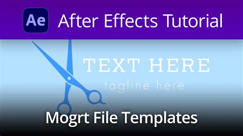 Mogrt Files Video Tutorial In After Effects Youtube