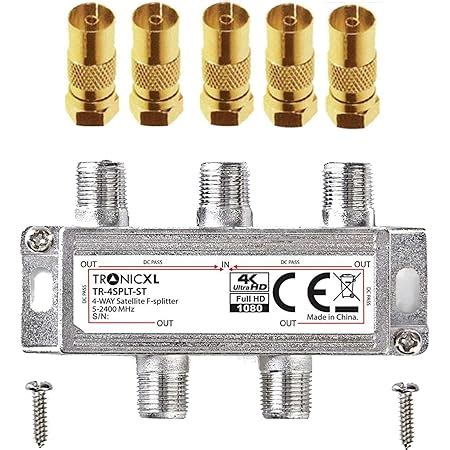 TronicXL Distribuidor de antena para televisión por cable 6 vías