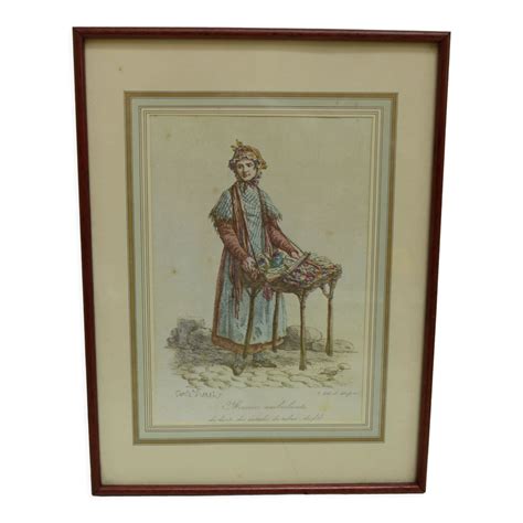 Lithographie Mercière Ambulante De Carle Vernet Selency