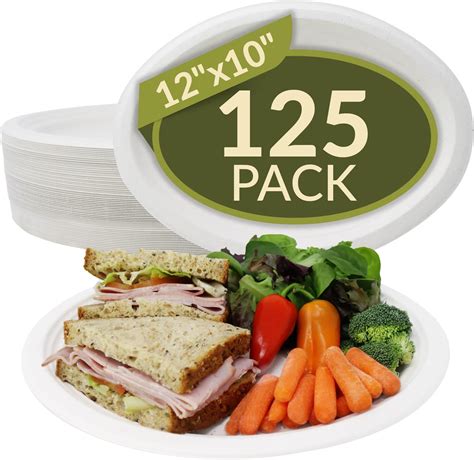 Amazon Ecoavance Inch Large Paper Plates Pack Oval Paper