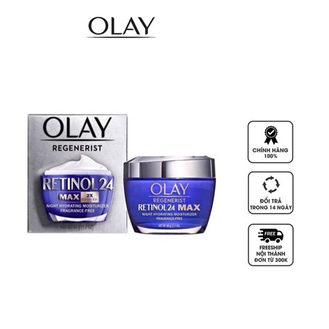 Kem dưỡng trẻ hóa da ban đêm Olay Regenerist Retinol 24 Max 2X Night