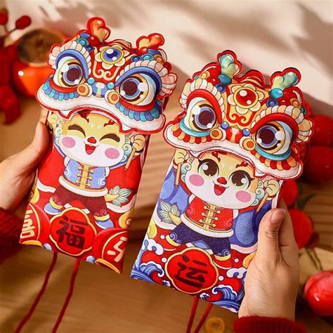 The Cny Red Packet Spring Festival Cloth Lucky Money Bag With