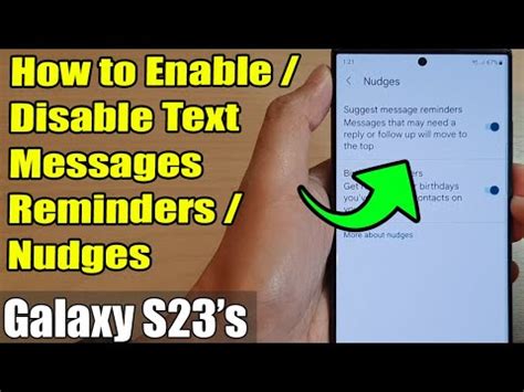 Galaxy S S How To Enable Disable Text Messages Reminders Nudges