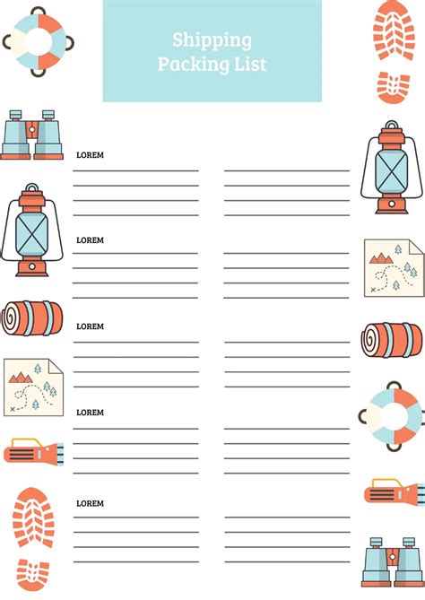 Free Shipping Packing List Template For Google Docs