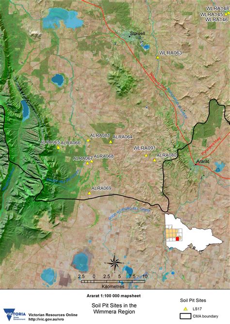 Ararat Mapsheet Soil Pit Sites Vro Agriculture Victoria