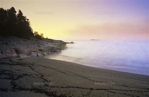 Sunrise On Lake Superior Terrace Bay Beach Terrace Bay Ontario