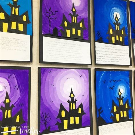 Halloween Art Project for Upper Elementary | Halloween art projects