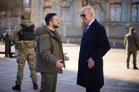 In Pics Joe Biden Pays Surprise Visit To Kyiv Ahead Of Russia Ukraine