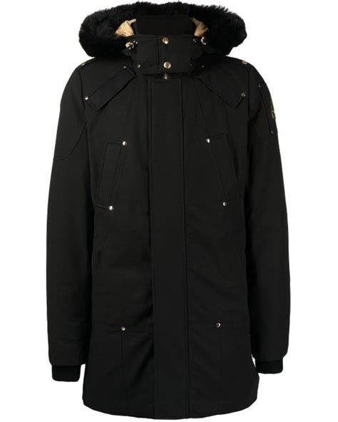 Moose Knuckles Gold Stirling Neoshear Hooded Parka In Black For Men Lyst