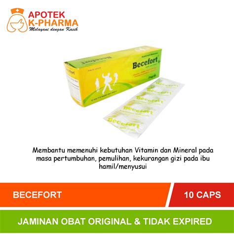 Becefort Strip Isi Kaplet Obat Original Phapros Lazada Indonesia