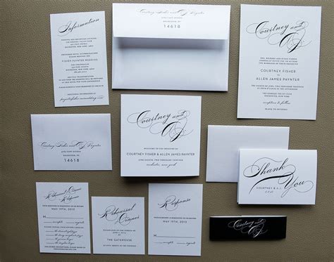 simple wedding invitation package  tammy swales photography shine