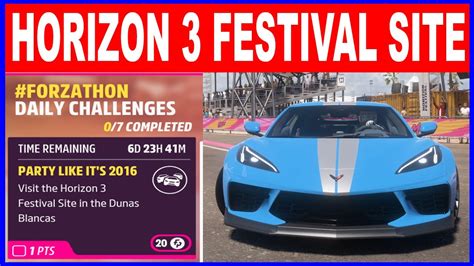 Forza Horizon 5 Horizon 3 Festival Site Dunas Blancas Forzathon Daily