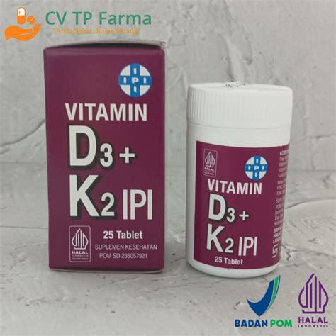 Jual Vitamin D K Iu Ipi Botol Tablet Suplemen Kesehatan