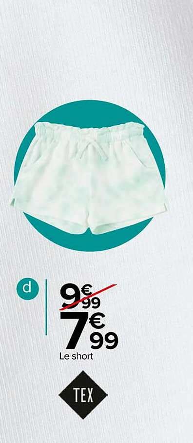 Promo Le Short Tex Chez Carrefour Market Icatalogue Fr