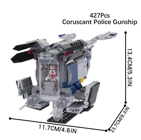 MOC Coruscant police Gunship Star Wars Building Set