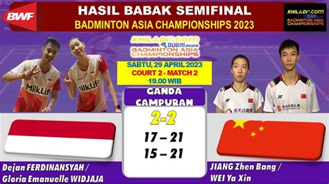 Hasil Semifinal Badminton Asia Championship 2023 Hari Ini Xd Dejan