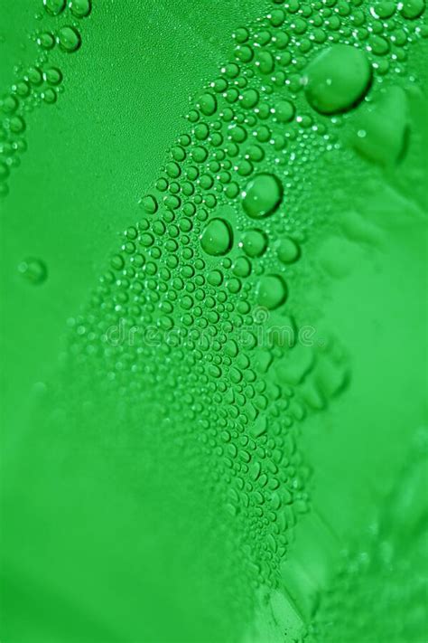 Macro Shooting Of Water Droplets Beside The Glass Surface Close Up