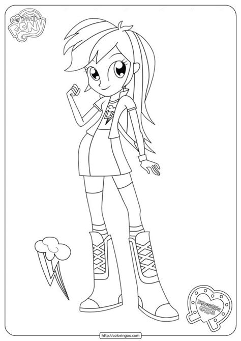 Equestria Girls Rainbow Dash Coloring Page | Equestria girls rainbow ...