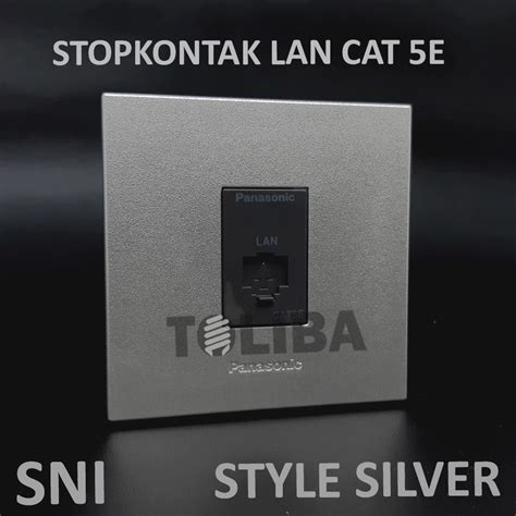 Jual Stopkontak Stop Kontak Data Cat5e Silver Panasonic Stop Kontak