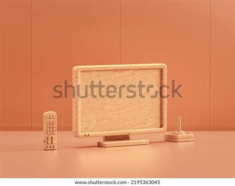 Wooden Tv Remote Control Joystick Single Stock Illustration 2195363045 ...